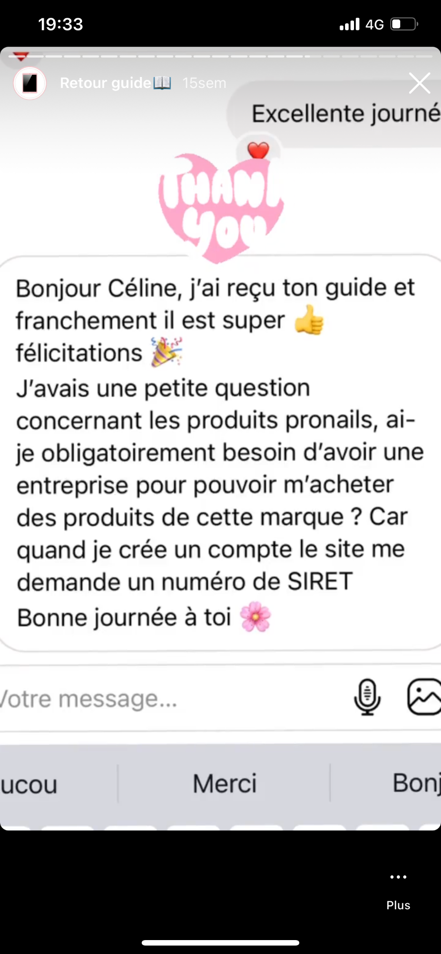 Retour élève COSY LIBERTY