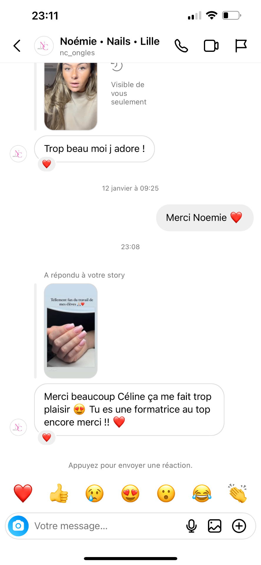 Retour élève COSY LIBERTY