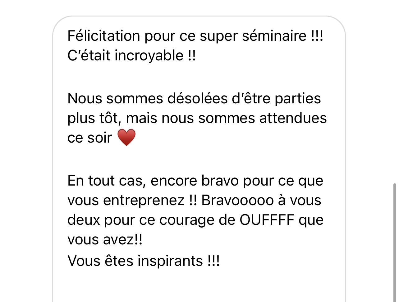 Retour élève COSY LIBERTY