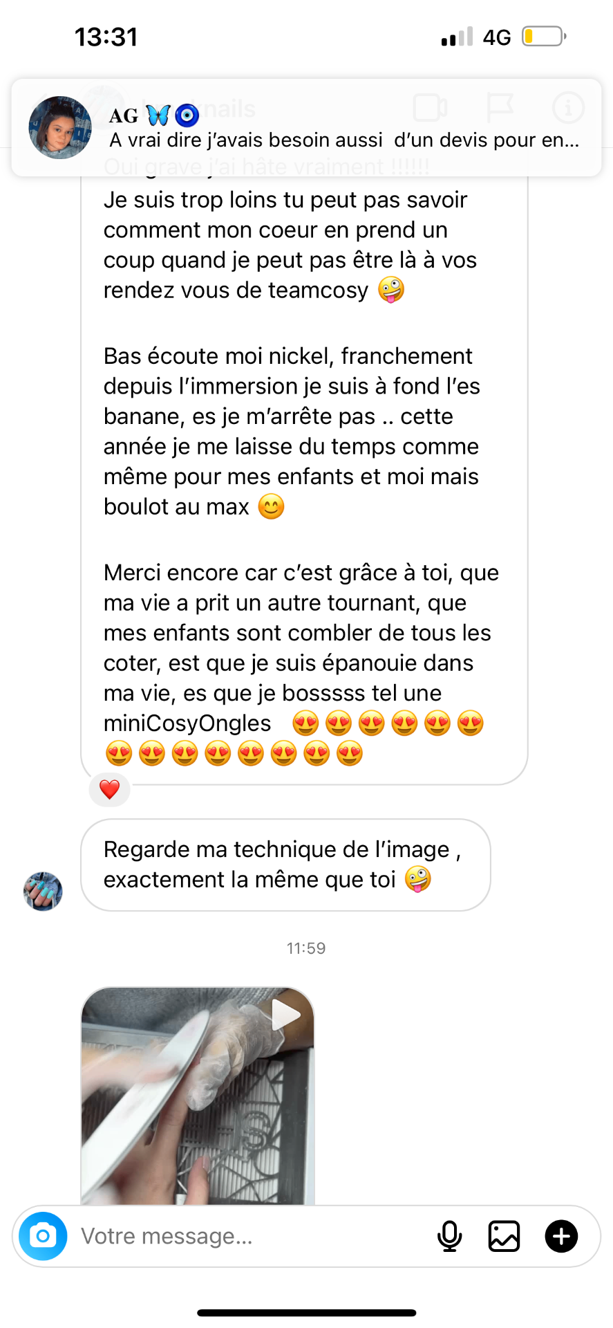 Retour élève COSY LIBERTY