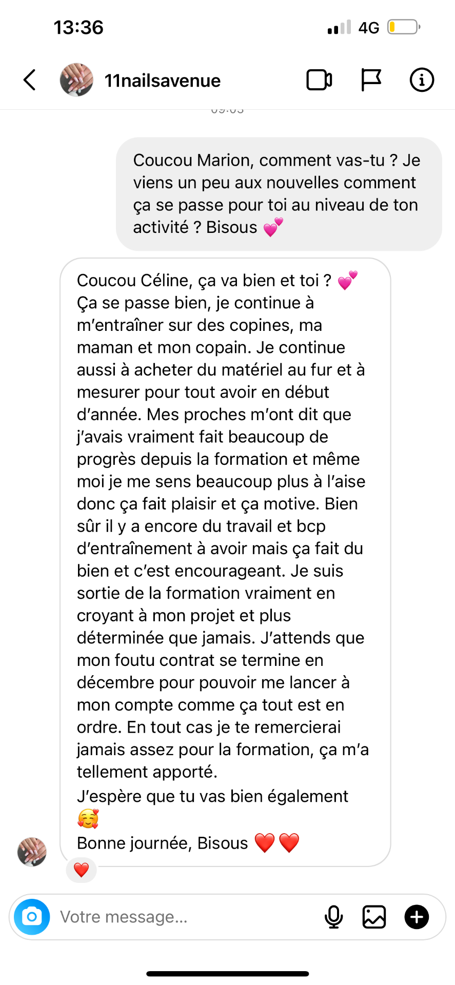 Retour élève COSY LIBERTY